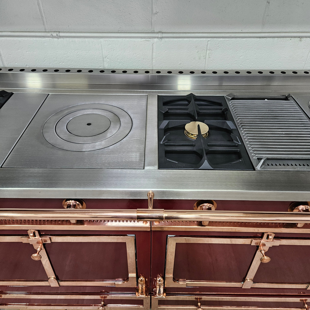 71" La Cornue Chateau Grand Palais 180 Dual Fuel Range with Matching La Cornue Hotte Chateau Hood