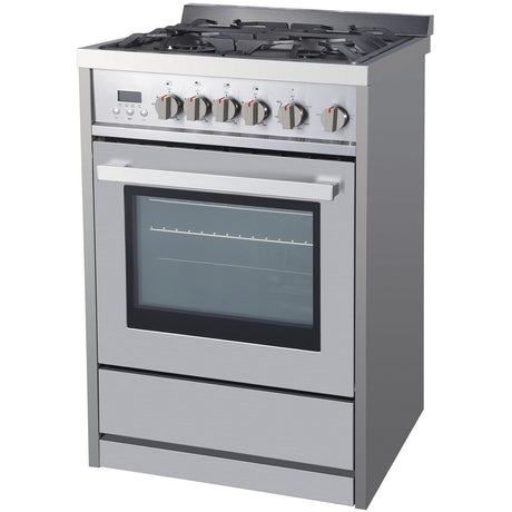 Galanz 24 in. Gas Slide-In Range in Stainless Steel (GL1FR24ASSAGN)