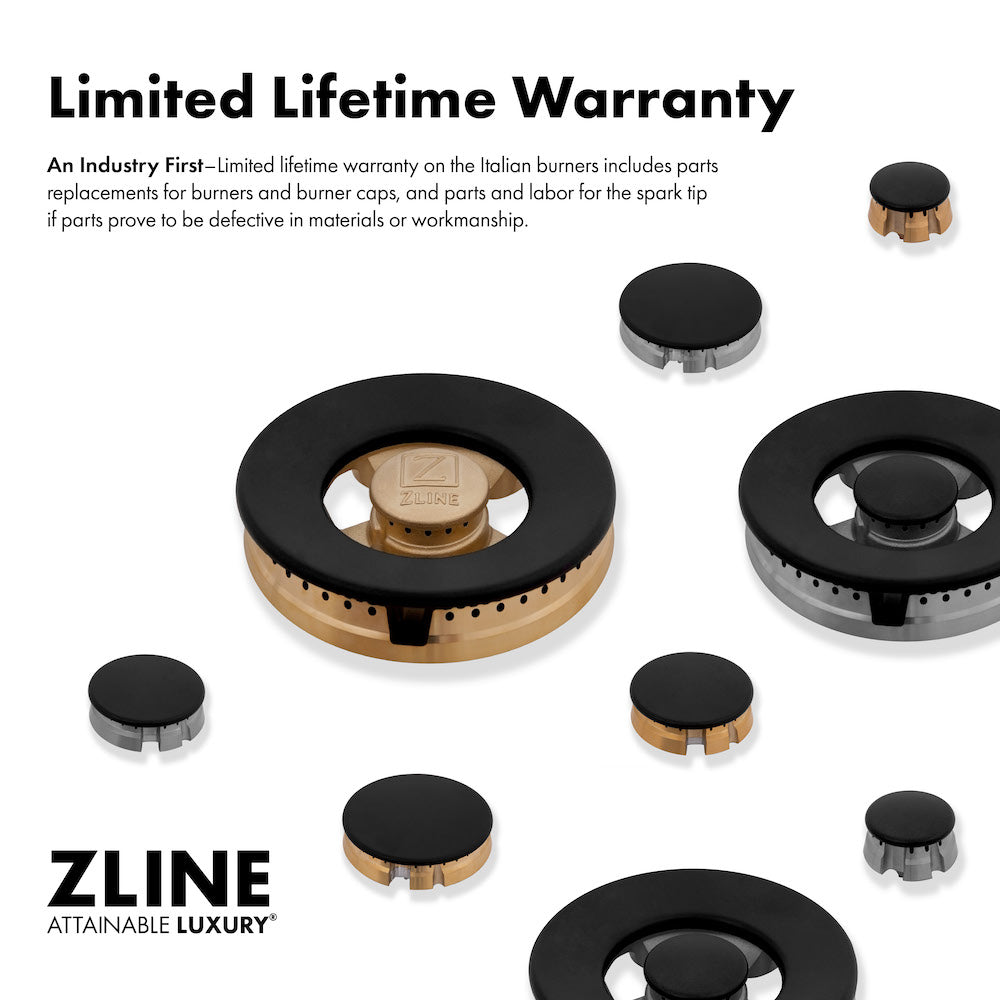 ZLINE 24 in. Professional Dual Fuel Range in Fingerprint Resistant Stainless Steel with Black Matte Door (RAS-BLM-24)