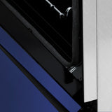 ZLINE 24 in. Professional Dual Fuel Range in Fingerprint Resistant Stainless Steel with Blue Matte Door (RAS-BM-24)