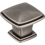 Square Milan 1 Cabinet Knob by Jeffrey Alexander - Brushed Pewter