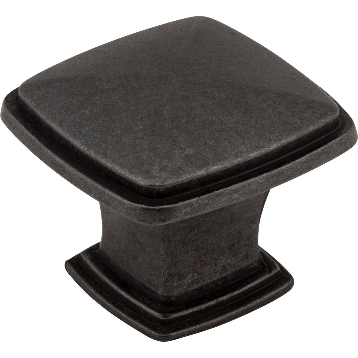 Square Milan 1 Cabinet Knob by Jeffrey Alexander - Gun Metal