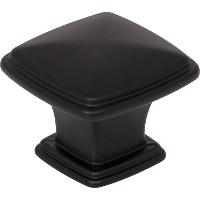 Square Milan 1 Cabinet Knob by Jeffrey Alexander - Matte Black