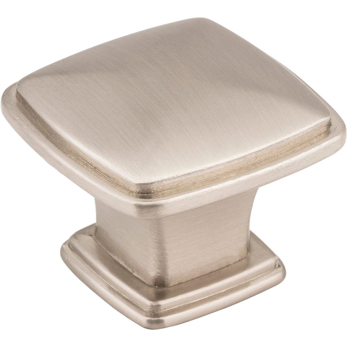 Square Milan 1 Cabinet Knob by Jeffrey Alexander - Satin Nickel