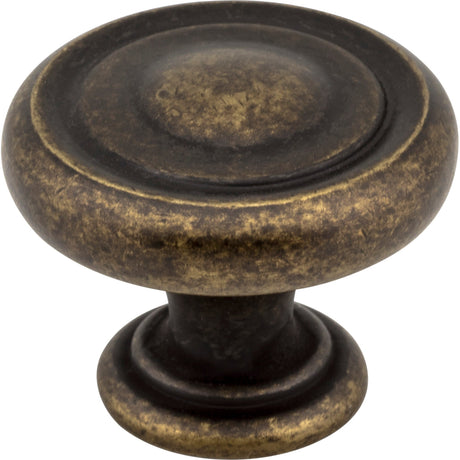 Bremen 1 Cabinet Knob by Jeffrey Alexander - Distressed Antique Brass