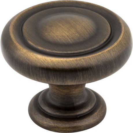 Bremen 1 Cabinet Knob by Jeffrey Alexander - Antique Brushed Satin Brass