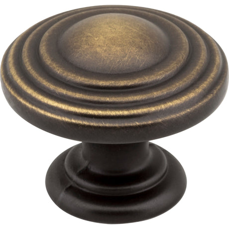 Stacked Bremen 2 Cabinet Knob by Jeffrey Alexander - Antique Brushed Satin Brass