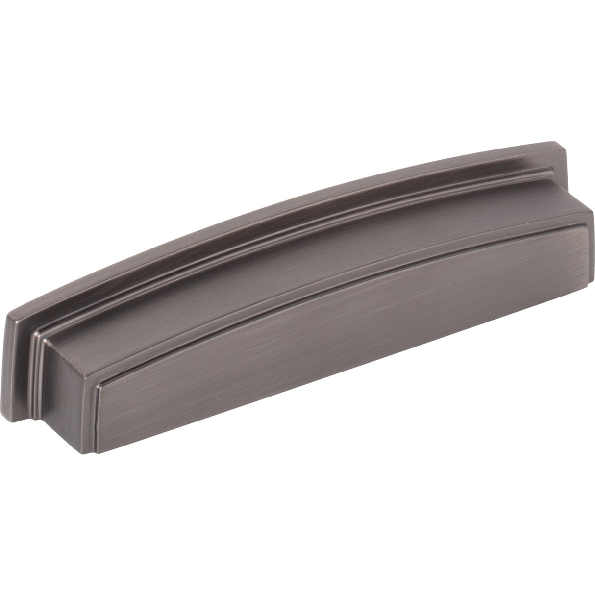 Square-to-Center Square Renzo Cabinet Cup Pull by Jeffrey Alexander - Brushed Pewter