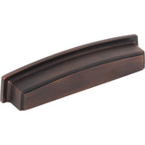 Square-to-Center Square Renzo Cabinet Cup Pull by Jeffrey Alexander - Brushed Oil Rubbed Bronze