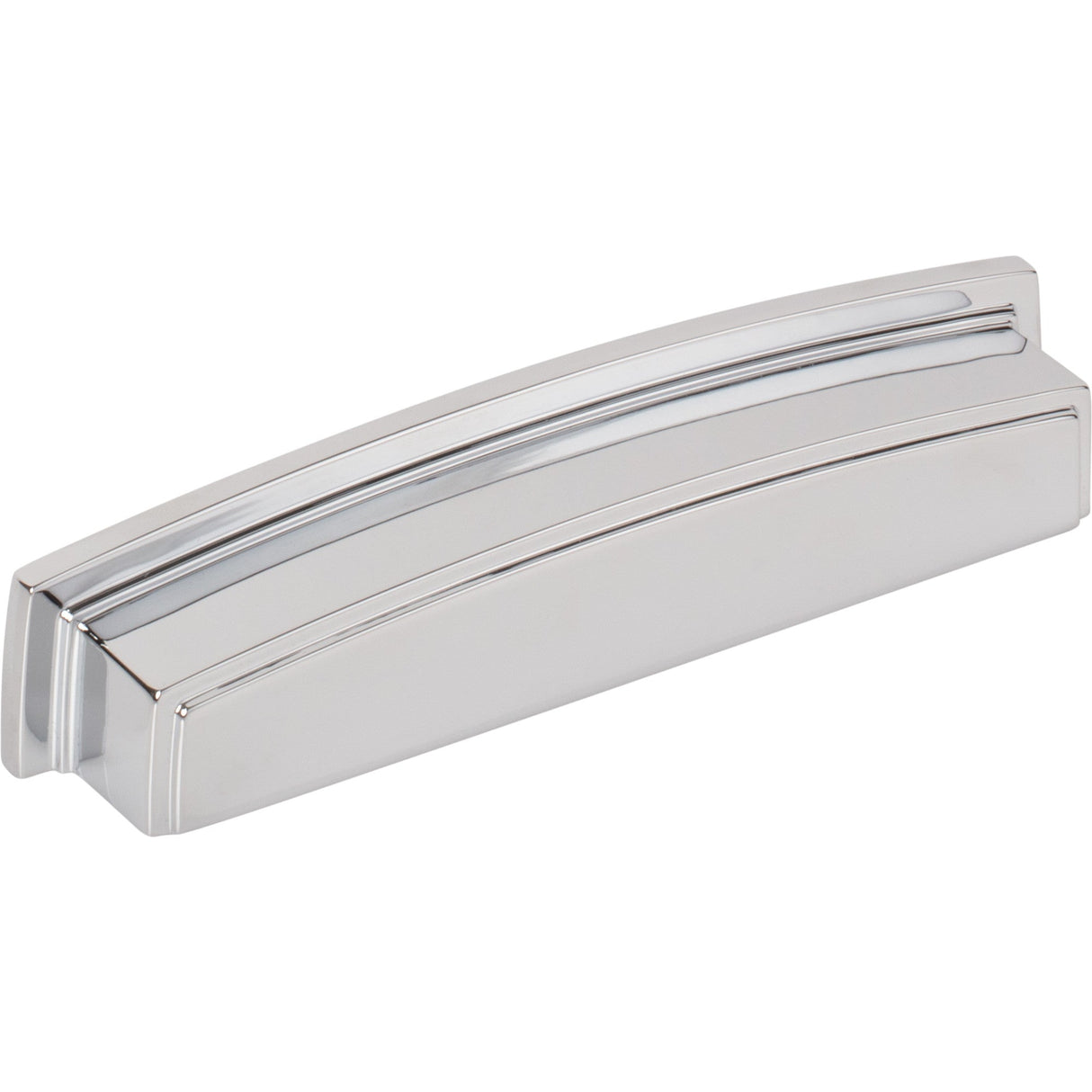 Square-to-Center Square Renzo Cabinet Cup Pull by Jeffrey Alexander - Polished Chrome