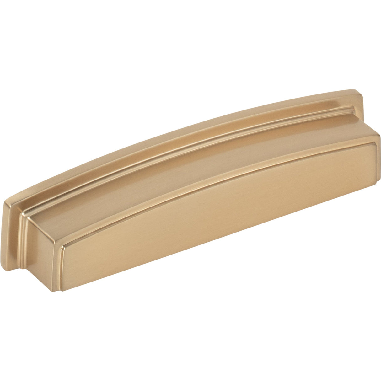 Square-to-Center Square Renzo Cabinet Cup Pull by Jeffrey Alexander - Satin Bronze