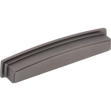 Square-to-Center Square Renzo Cabinet Cup Pull by Jeffrey Alexander - Brushed Pewter