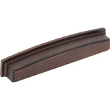 Square-to-Center Square Renzo Cabinet Cup Pull by Jeffrey Alexander - Brushed Oil Rubbed Bronze