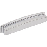 Square-to-Center Square Renzo Cabinet Cup Pull by Jeffrey Alexander - Polished Chrome