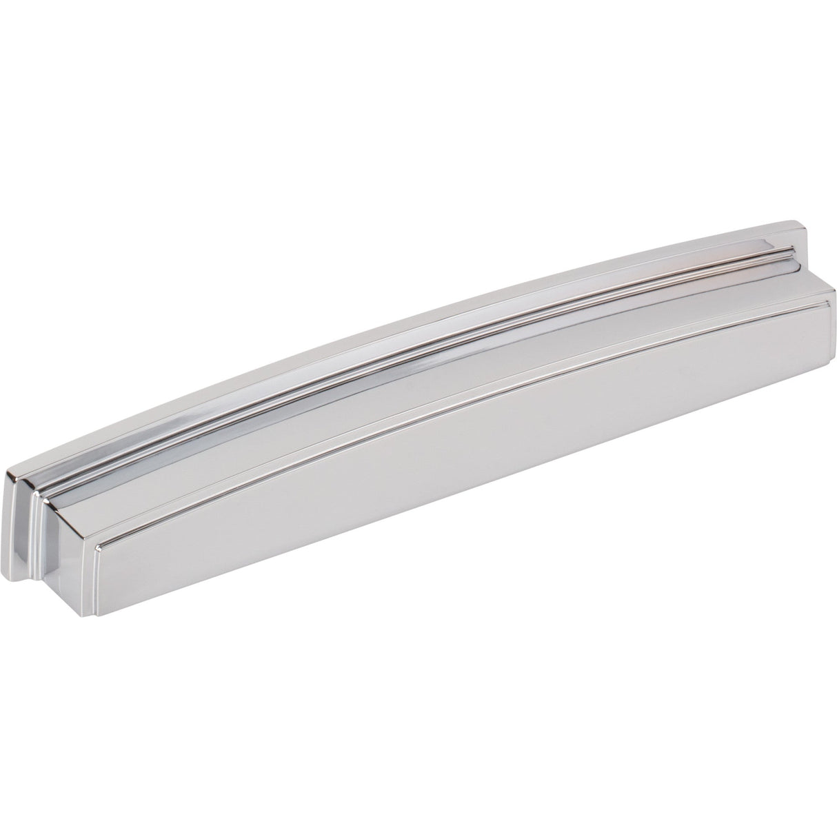 Square-to-Center Square Renzo Cabinet Cup Pull by Jeffrey Alexander - Polished Chrome