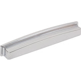 Square-to-Center Square Renzo Cabinet Cup Pull by Jeffrey Alexander - Polished Chrome