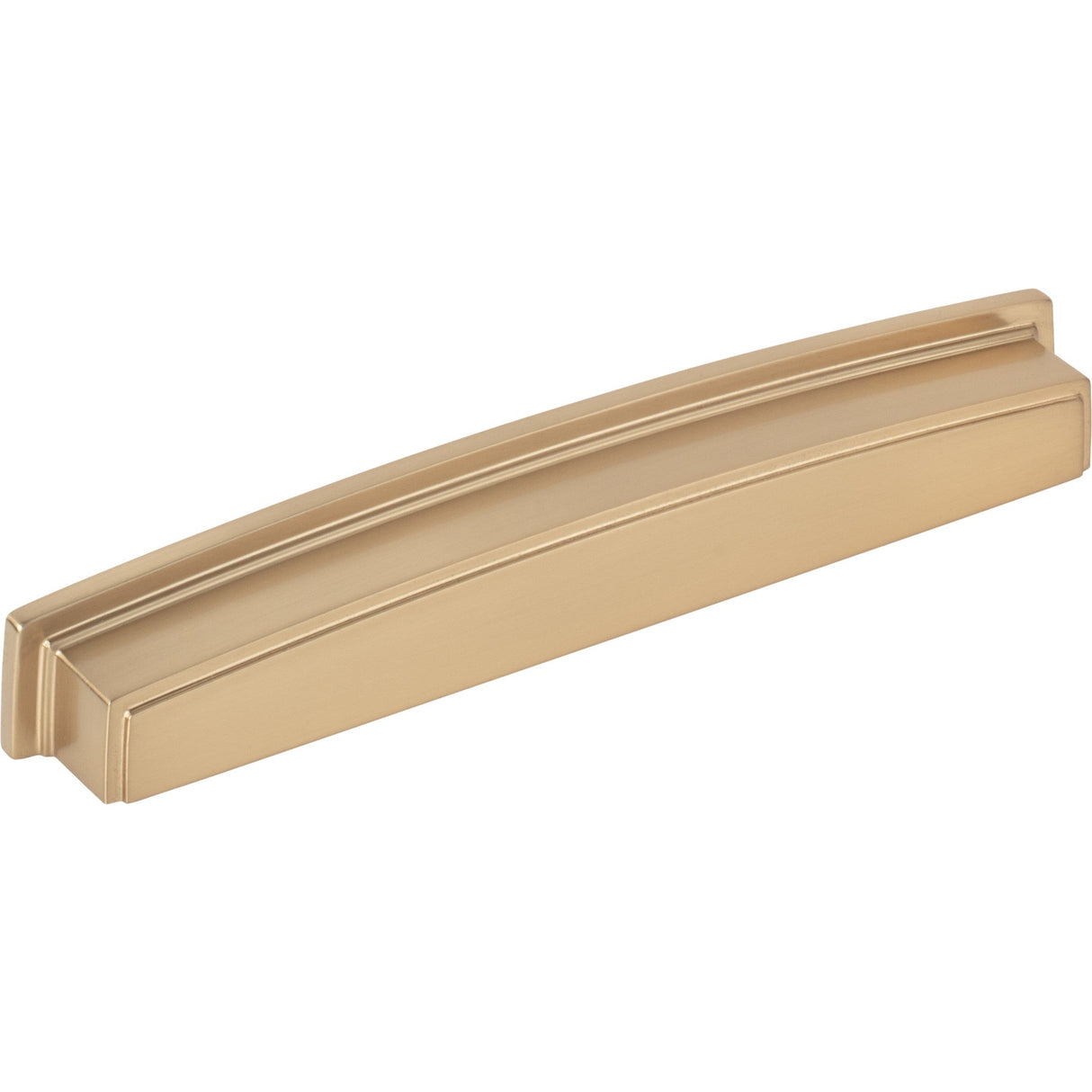 Square-to-Center Square Renzo Cabinet Cup Pull by Jeffrey Alexander - Satin Bronze