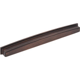 Square-to-Center Square Renzo Cabinet Cup Pull by Jeffrey Alexander - Brushed Oil Rubbed Bronze