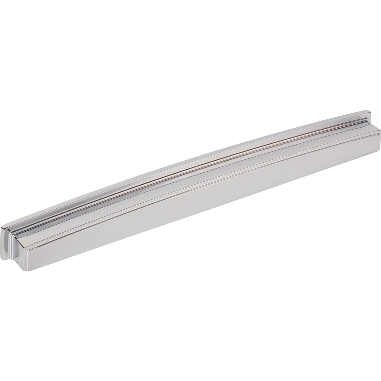 Square-to-Center Square Renzo Cabinet Cup Pull by Jeffrey Alexander - Polished Chrome