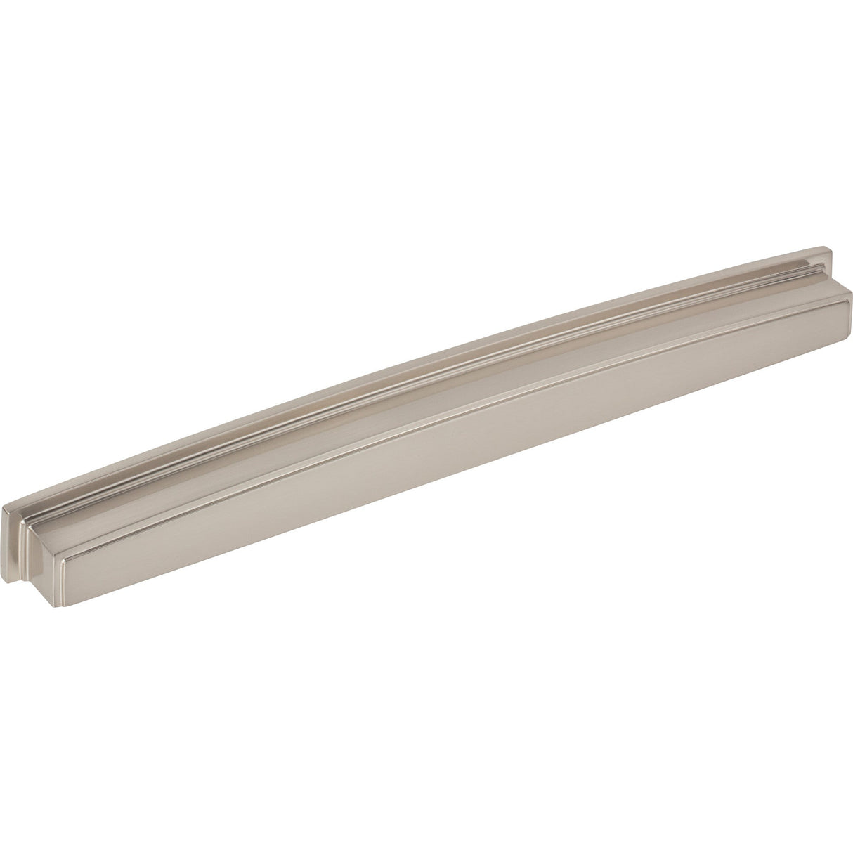 Square-to-Center Square Renzo Cabinet Cup Pull by Jeffrey Alexander - Satin Nickel