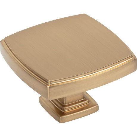 Square Renzo Cabinet Knob by Jeffrey Alexander - Satin Bronze