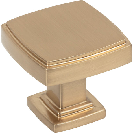 Square Renzo Cabinet Knob by Jeffrey Alexander - Satin Bronze