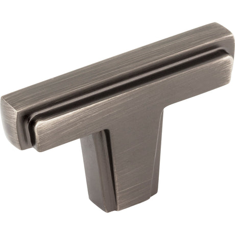Lexa Cabinet "T" Knob by Jeffrey Alexander - Brushed Pewter