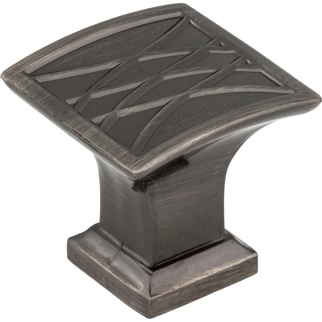 Square Geometric Pattern Aberdeen Cabinet Knob by Jeffrey Alexander - Brushed Black Nickel