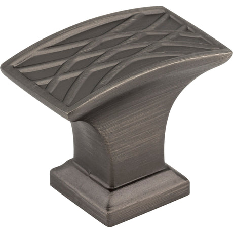 Rectangle Geometric Pattern Aberdeen Cabinet Knob by Jeffrey Alexander - Brushed Pewter