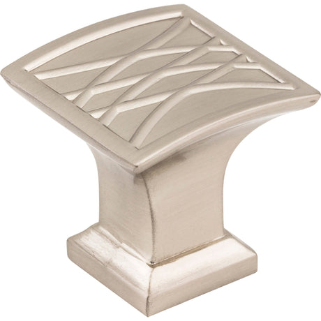 Square Geometric Pattern Aberdeen Cabinet Knob by Jeffrey Alexander - Satin Nickel
