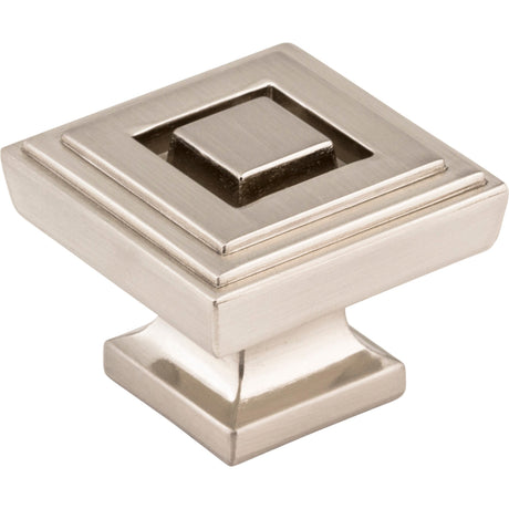 Square Delmar Cabinet Knob by Jeffrey Alexander - Satin Nickel