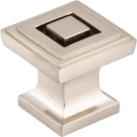 Square Delmar Cabinet Knob by Jeffrey Alexander - Satin Nickel