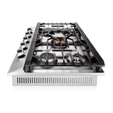 Fotile Tri-Ring Series 36 in. Gas Cooktop with 5 Burners in Stainless Steel (GLS36502)