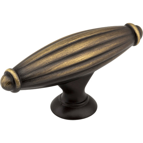 Glenmore Cabinet "T" Knob by Jeffrey Alexander - Antique Brushed Satin Brass