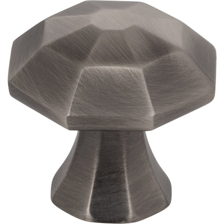 Octagonal Wheeler Cabinet Knob by Jeffrey Alexander - Brushed Pewter