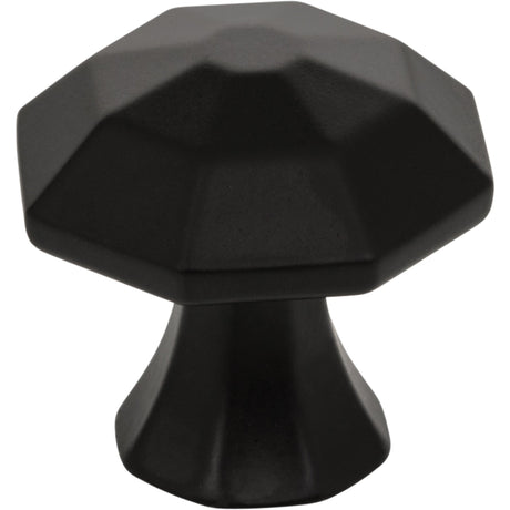 Octagonal Wheeler Cabinet Knob by Jeffrey Alexander - Matte Black