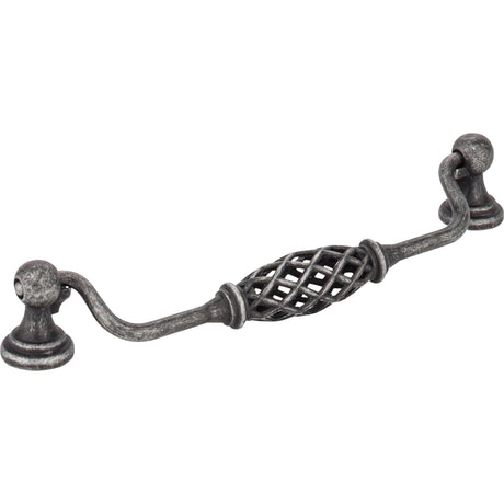 Birdcage Tuscany Drop & Ring Pull by Jeffrey Alexander - Distressed Antique Silver