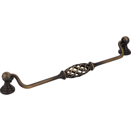 Birdcage Tuscany Drop & Ring Pull by Jeffrey Alexander - Antique Brushed Satin Brass