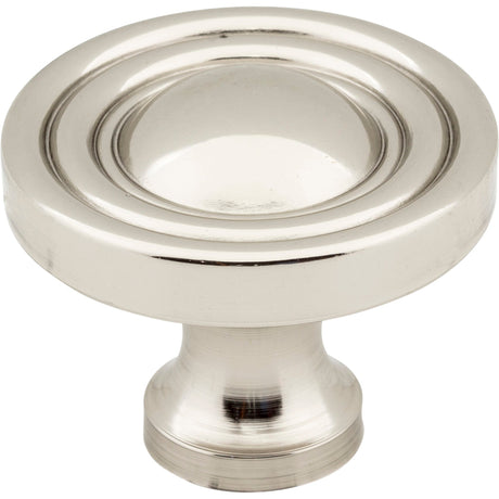 Round Bella Cabinet Knob by Jeffrey Alexander - Polished Nickel