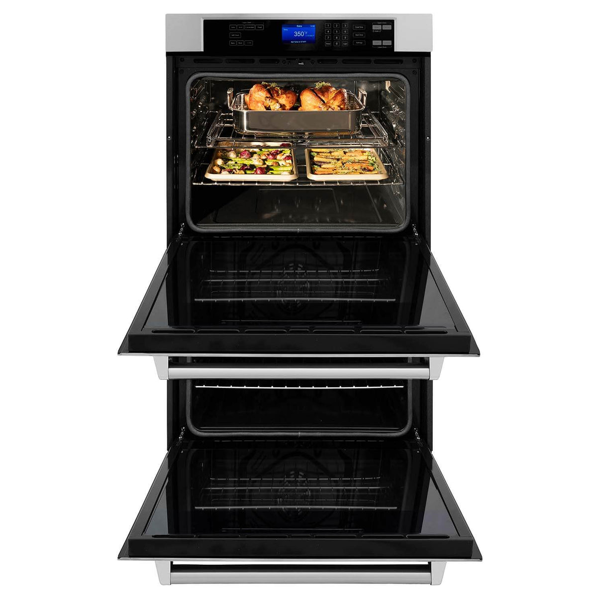 ZLINE 30 in. Professional Electric Double Wall Oven with Self Clean and True Convection in Stainless Steel (AWD-30)