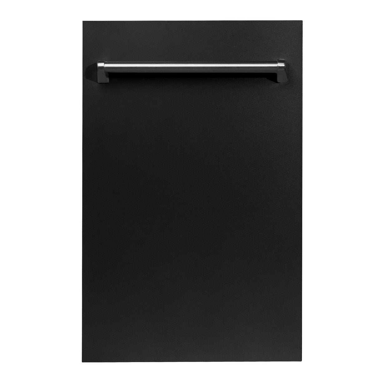 ZLINE 18 in. Compact Top Control Dishwasher with Black Matte Panel and Traditional Handle, 52dBa (DW-BLM-18)