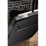 ZLINE 18 in. Compact Top Control Dishwasher with Black Stainless Steel Panel and Modern Style Handle, 52 dBa (DW-BS-H-18)