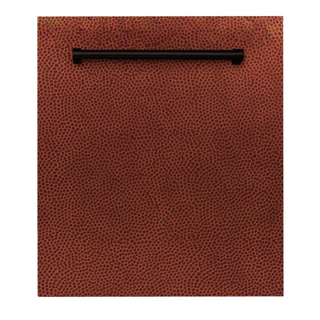 ZLINE 24 in. Dishwasher Panel in Hand-Hammered Copper with Traditional Handle