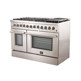 Forno 2-Piece Stainless Steel Kitchen Package with 60 in. Professional Refrigerator and 48 in. Dual Fuel Range (FFFFD1933-60S + FFSGS6156-48)