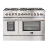 Forno 2-Piece Stainless Steel Kitchen Package with 60 in. Professional Refrigerator and 48 in. Dual Fuel Range (FFFFD1933-60S + FFSGS6156-48)