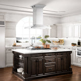 ZLINE Island Mount Range Hood in Stainless Steel with Built-in ZLINE CrownSound Bluetooth Speakers (GL2iCRN-BT)