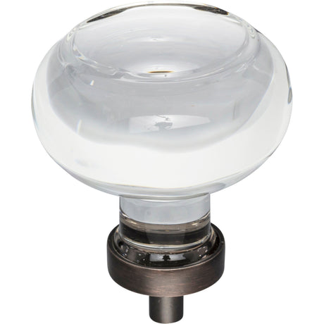 Button Glass Harlow Cabinet Knob by Jeffrey Alexander - Brushed Oil Rubbed Bronze