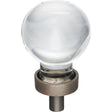 Sphere Glass Harlow Cabinet Knob by Jeffrey Alexander - Brushed Oil Rubbed Bronze