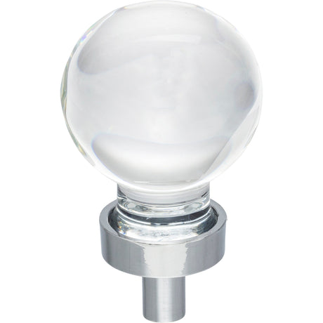 Sphere Glass Harlow Cabinet Knob by Jeffrey Alexander - Polished Chrome