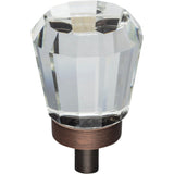 Faceted Glass Harlow Cabinet Knob by Jeffrey Alexander - Brushed Oil Rubbed Bronze